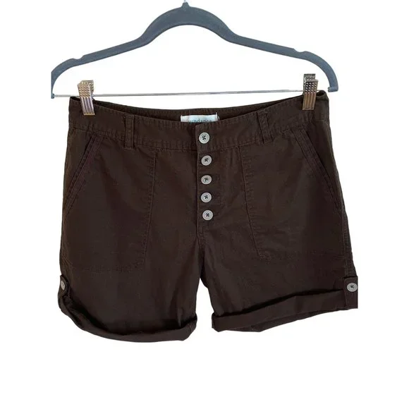 Sundance Size 6 Brown Everyday Explorer Shorts Cotton Stretch 31x 8.5"/6"cuff - Picture 2 of 16